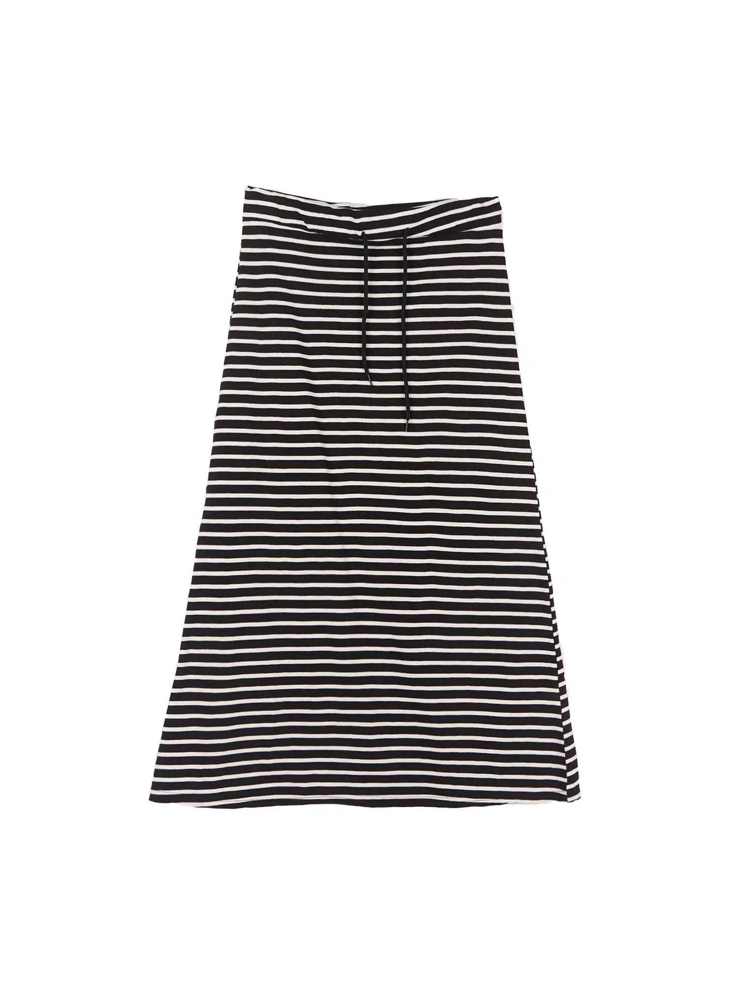 Striped Drawstring Maxi Skirt CL530